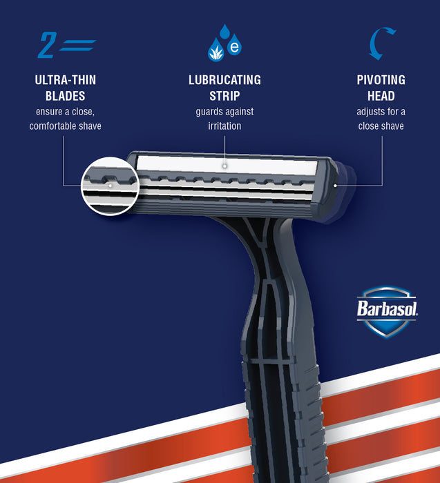 Barbasol Classic 2 Disposable Razors (3 Packs/30 Total Razors)