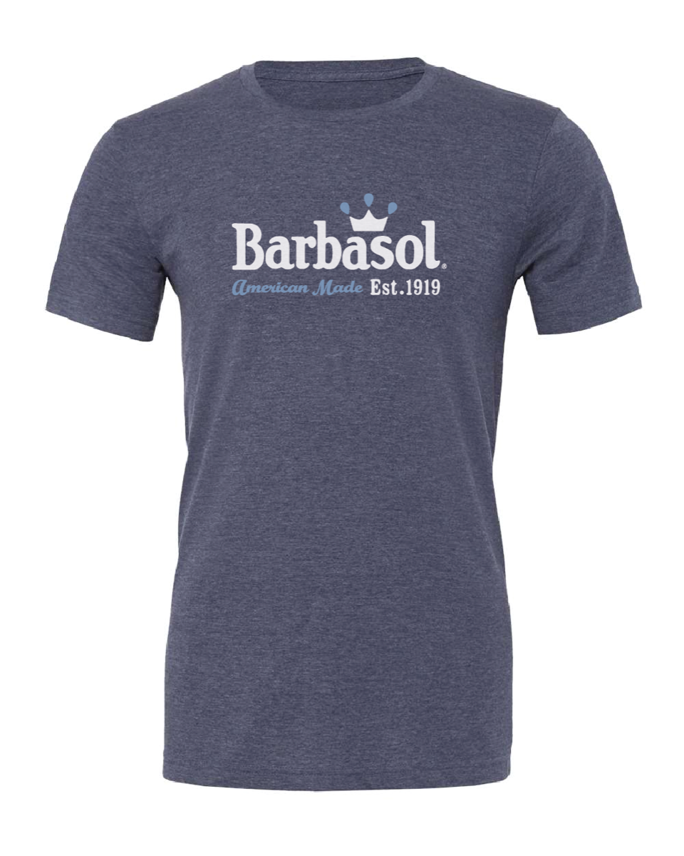 Barbasol Vintage Crown Logo T-Shirt - Heather Navy