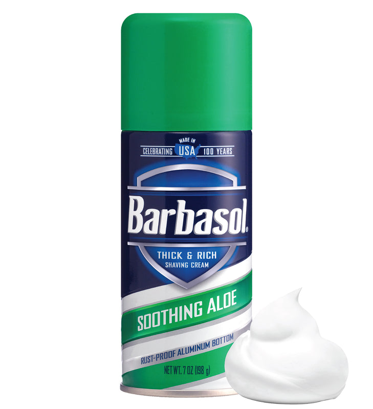 Barbasol Soothing Aloe Thick & Rich Shaving Cream, 7 Ounces (Pack of 6)