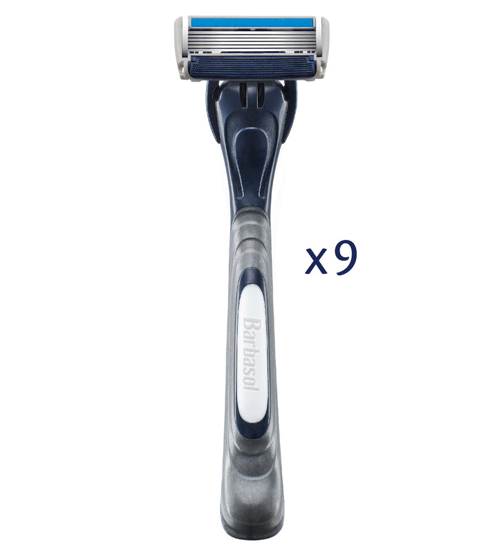 Barbasol Ultra 6 Plus Premium Disposable Razor Value Pack Bundle (3 Packs/9 Total Razors)