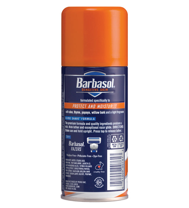 Barbasol Sensitive Skin Thick & Rich Shaving Cream, 7 Ounces (Pack of 6)