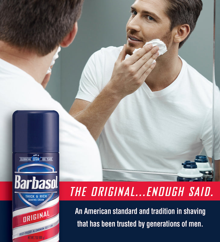 Barbasol Original Thick & Rich Shaving Cream, 7 Ounces (Pack of 6)