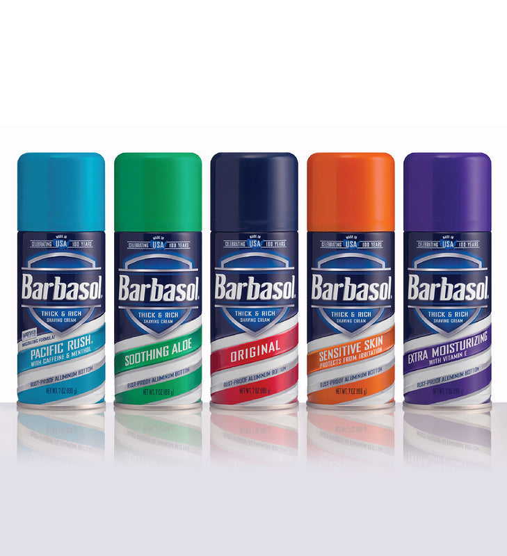 Barbasol Pacific Rush® with Caffeine and Menthol Thick & Rich Shaving Cream, 7 Ounces (Pack of 6)