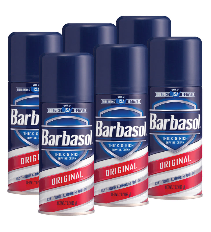 Barbasol Original Thick & Rich Shaving Cream, 7 Ounces (Pack of 6)