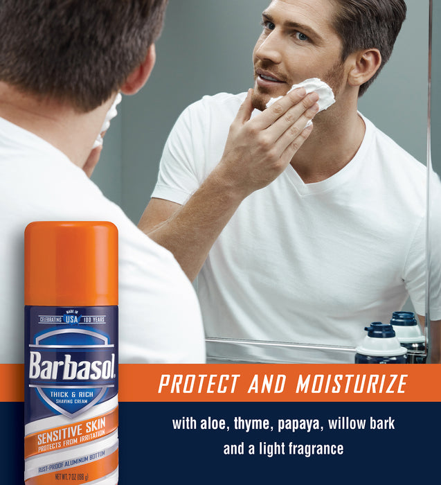 Barbasol Sensitive Skin Thick & Rich Shaving Cream